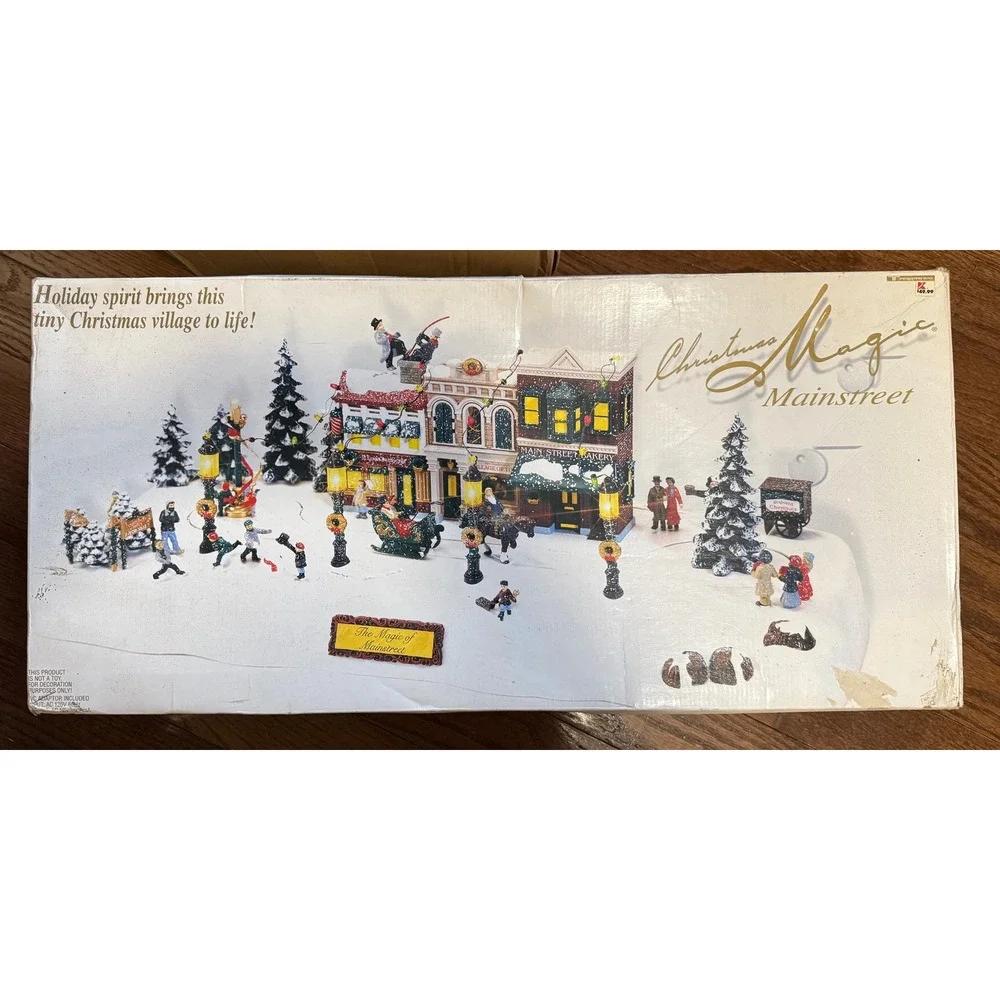Christmas Magic Mainstreet Animated Holiday Village Set for‎ Parts Repair Boxed